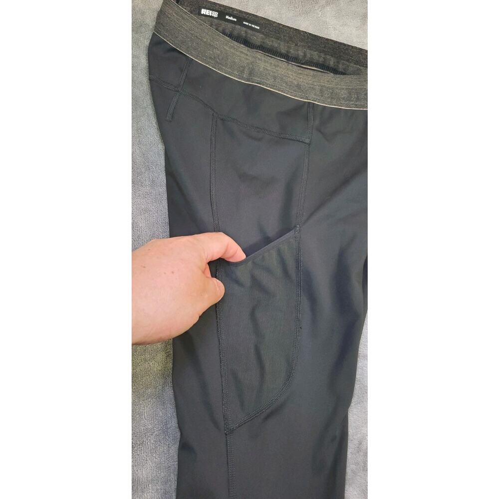 REI Co-op Leggings Womens Sz M Black Pockets Yoga Gym Hike Athleisure Run C34 - Picture 8 of 10
